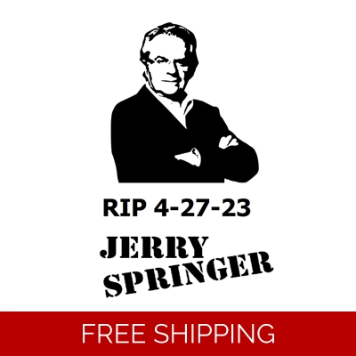 Jerry Springer Talk Show Host Die Cut Vinyl Decal sticker Jerry Springer Talk Show Host Die Cut Vinyl Decal sticker